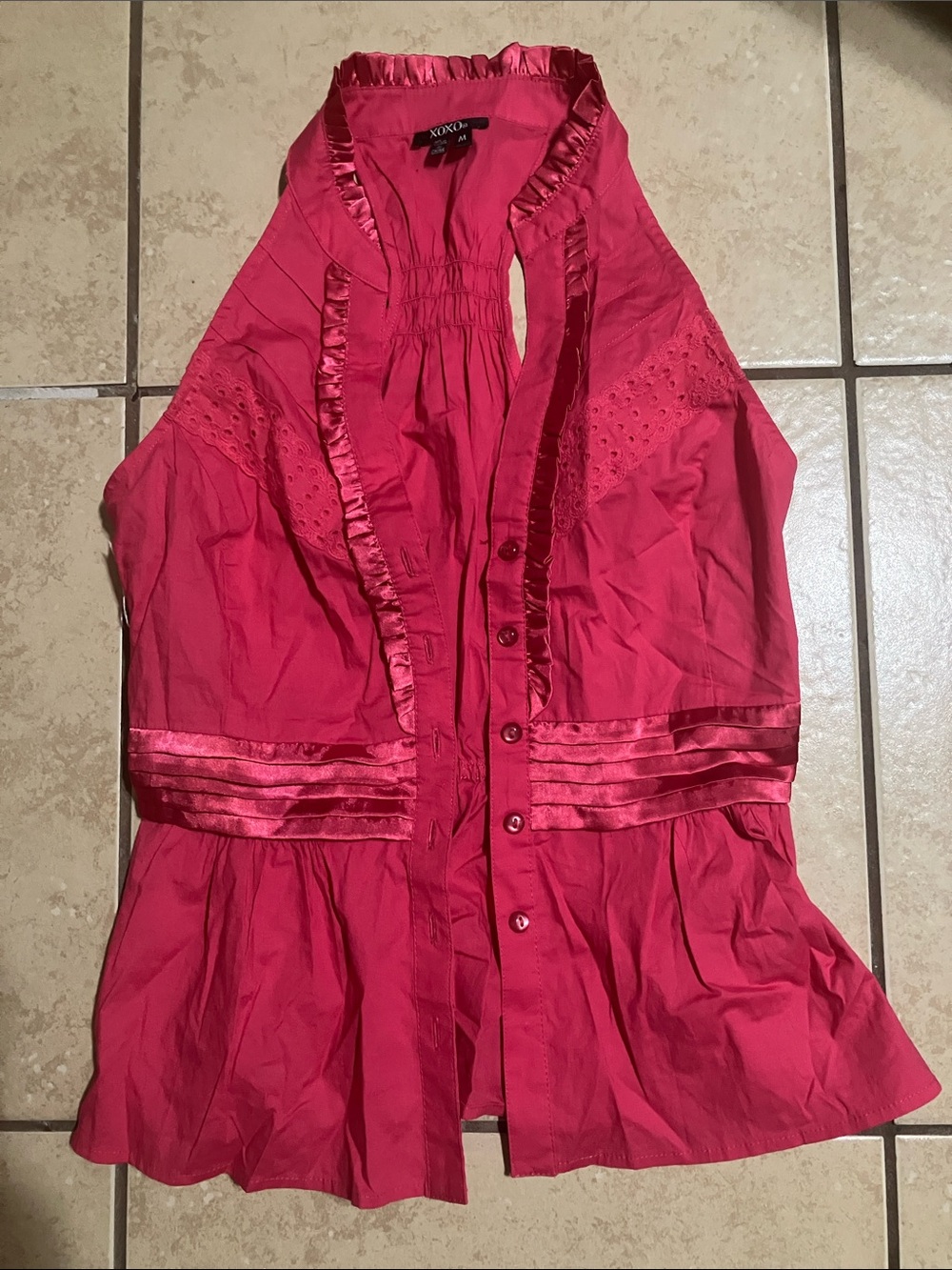 XOXO Vibrant Pink Blouse
